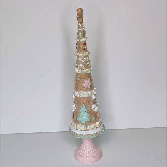 Pastel Pink Sugar Coated Christmas Candyland Sweet Treats Gingerbread Tree - Picture 9 of 12